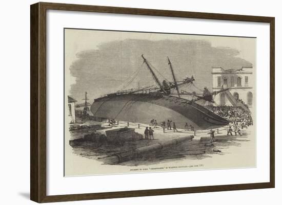 Accident to HMS Perseverance, in Woolwich Dockyard-null-Framed Giclee Print