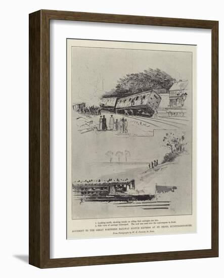 Accident to the Great Northern Railway Scotch Express at St Neots, Huntingdonshire-Henry Charles Seppings Wright-Framed Giclee Print