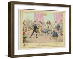 Accidents in Quadrille Dancing Mishaps to Avoid on the Dance Floor-George Cruikshank-Framed Art Print