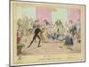 Accidents in Quadrille Dancing Mishaps to Avoid on the Dance Floor-George Cruikshank-Mounted Art Print