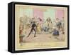 Accidents in Quadrille Dancing Mishaps to Avoid on the Dance Floor-George Cruikshank-Framed Stretched Canvas