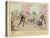 Accidents in Quadrille Dancing Mishaps to Avoid on the Dance Floor-George Cruikshank-Stretched Canvas