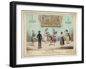 Accidents in Quadrille Dancing Mishaps to Avoid on the Dance Floor-George Cruikshank-Framed Art Print