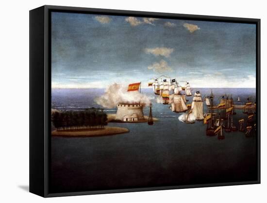 Accion Naval Castillo de Maracaibo, Museo Nacional de Colombia, Bogotá-José Maria Espinosa-Framed Stretched Canvas