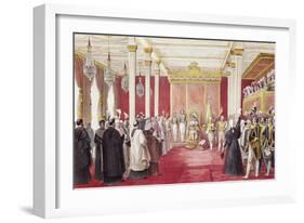 Acclamation of King John VI in Rio De Janeiro, Painting by Jean-Baptiste Debret-null-Framed Giclee Print