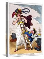 Accommodation Ladder, 1811-Thomas Rowlandson-Stretched Canvas