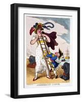 Accommodation Ladder, 1811-Thomas Rowlandson-Framed Giclee Print