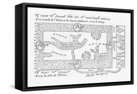 According to Cosmas Indicopleustes and His Contemporaries-Flammarion-Framed Stretched Canvas