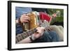 Accordion and Guitar, Ethnic Group of Musicians, River Emajogi-Nico Tondini-Framed Photographic Print