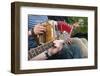 Accordion and Guitar, Ethnic Group of Musicians, River Emajogi-Nico Tondini-Framed Photographic Print