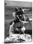 Accordion Picnic Girls-null-Mounted Photographic Print