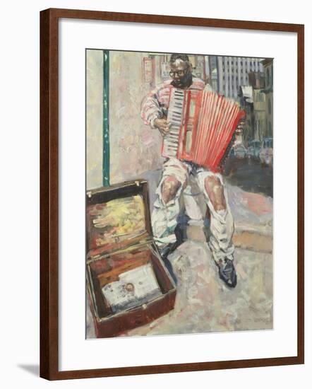 Accordion Player, 1999-Hector McDonnell-Framed Giclee Print