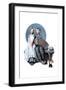 Accordion Player-null-Framed Art Print