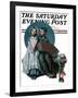 "Accordionist" or "Serenade" Saturday Evening Post Cover, August 30,1924-Norman Rockwell-Framed Giclee Print