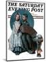 "Accordionist" or "Serenade" Saturday Evening Post Cover, August 30,1924-Norman Rockwell-Mounted Giclee Print