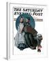 "Accordionist" or "Serenade" Saturday Evening Post Cover, August 30,1924-Norman Rockwell-Framed Giclee Print