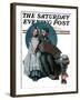 "Accordionist" or "Serenade" Saturday Evening Post Cover, August 30,1924-Norman Rockwell-Framed Giclee Print