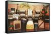 Accordions, Retro-null-Framed Stretched Canvas