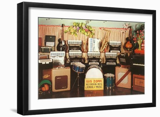 Accordions, Retro-null-Framed Art Print