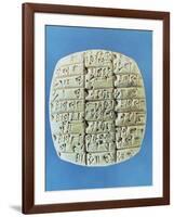 Accounts Table with Cuneiform Script, circa 2400 BC-Mesopotamian-Framed Giclee Print