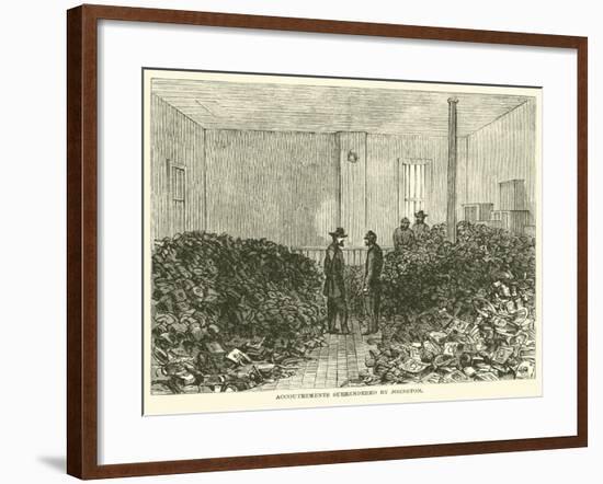 Accoutrements Surrendered by Johnston, April 1865-null-Framed Giclee Print