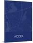 Accra, Ghana Blue Map-null-Mounted Poster