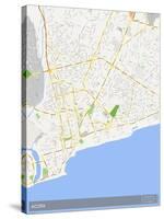 Accra, Ghana Map-null-Stretched Canvas