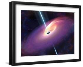 Accretion by a Supermassive Black Hole-null-Framed Premium Photographic Print