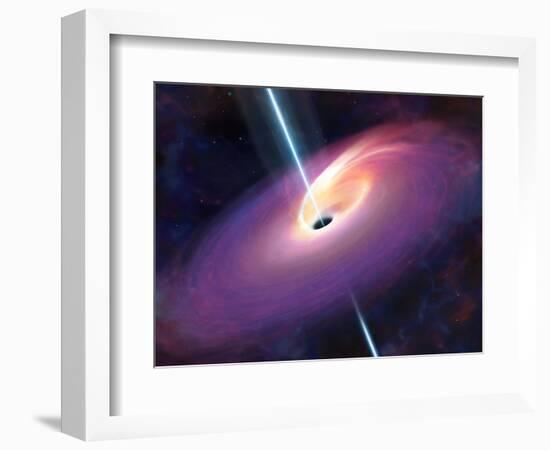 Accretion by a Supermassive Black Hole-null-Framed Photographic Print