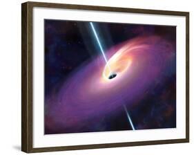 Accretion by a Supermassive Black Hole-null-Framed Photographic Print