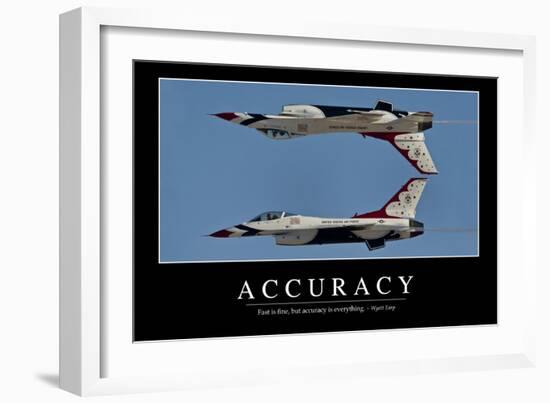 Accuracy: Inspirational Quote and Motivational Poster-null-Framed Photographic Print