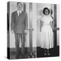Accused Atomic Spy Julius and Ethel Rosenberg in a Standing Mug Shot, 1951-null-Stretched Canvas