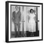 Accused Atomic Spy Julius and Ethel Rosenberg in a Standing Mug Shot, 1951-null-Framed Art Print