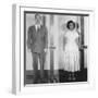 Accused Atomic Spy Julius and Ethel Rosenberg in a Standing Mug Shot, 1951-null-Framed Art Print