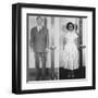 Accused Atomic Spy Julius and Ethel Rosenberg in a Standing Mug Shot, 1951-null-Framed Art Print