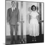 Accused Atomic Spy Julius and Ethel Rosenberg in a Standing Mug Shot, 1951-null-Mounted Art Print