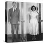 Accused Atomic Spy Julius and Ethel Rosenberg in a Standing Mug Shot, 1951-null-Stretched Canvas