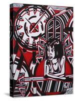 Ace of Spades-Abstract Graffiti-Stretched Canvas