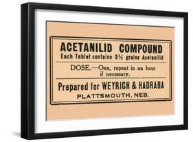 Acetanild Compound-null-Framed Art Print
