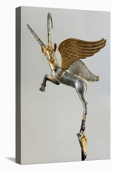 Achaemenid Vase Handle in the Form of a Winged Ibex-null-Stretched Canvas