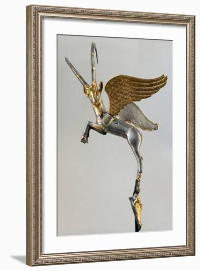 Achaemenid Vase Handle in the Form of a Winged Ibex-null-Framed Photographic Print