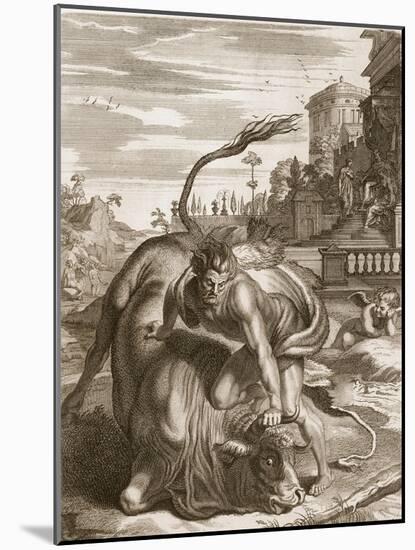 Achelous in the Shape of a Bull is Vanquished by Hercules, 1731-Bernard Picart-Mounted Giclee Print