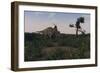 Achelousaurus Walking Amongst Swamp Grass-Stocktrek Images-Framed Art Print