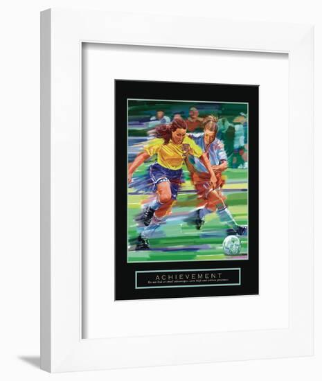 Achievement - Girl's Soccer-Bill Hall-Framed Art Print