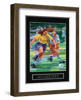 Achievement - Girl's Soccer-Bill Hall-Framed Art Print