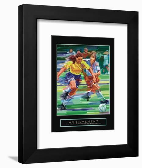 Achievement - Girl's Soccer-Bill Hall-Framed Art Print