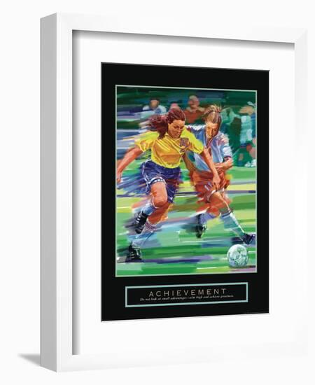 Achievement - Girl's Soccer-Bill Hall-Framed Art Print