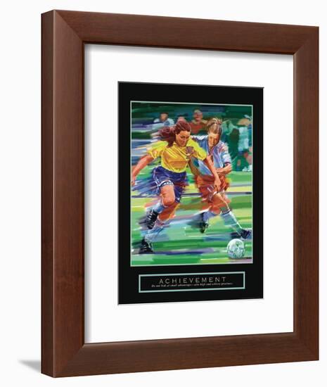 Achievement - Girl's Soccer-Bill Hall-Framed Art Print