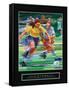 Achievement - Girl's Soccer-Bill Hall-Framed Stretched Canvas