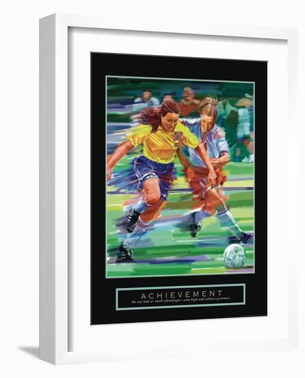 Achievement - Girl's Soccer-Bill Hall-Framed Art Print